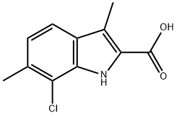 7-chloro-3,6-dimethyl-1H-indole-2-carboxylic acid Structure