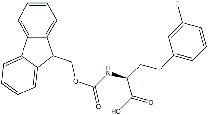 (S)-2-((((9H-芴-9-基)甲氧基)羰基)氨基)-4-(3-氟苯基)丁酸 结构式