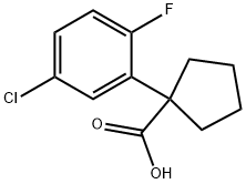 1-(5-chloro-2-fluorophenyl)cyclopentane-1-carboxylic acid Structure