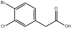 4-Bromo-3-chlorobenzeneacetic acid Structure