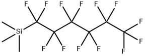 トリメチル(トリデカフルオロヘキシル)シラン 化学構造式