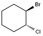 trans-1-bromo-2-chlorocyclohexane Struktur
