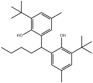 6,6'-(戊烷-1,1-二基)二(2-叔丁基-4-甲基苯酚) 结构式