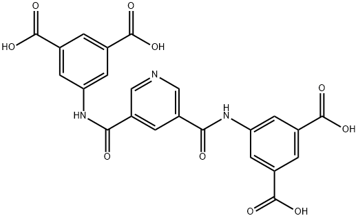 1,3-Benzenedicarboxylic acid, 5,5'-[3,5-pyridinediylbis(carbonylimino)]bis- 结构式