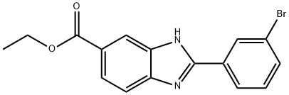 2-(3-Bromo-phenyl)-3H-benzoimidazole-5-carboxylic acid ethyl ester Structure