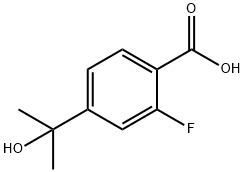2-FLUORO-4-(2-HYDROXYPROPAN-2-YL)BENZOIC ACID Struktur