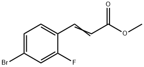 (E)-methyl 3-(4-bromo-2-fluorophenyl)acrylate, 149947-09-1, 结构式