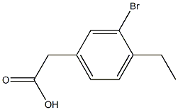 2-(3-溴-4-乙基苯基)乙酸 结构式