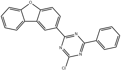 2-chloro-4-(dibenzo[b,d]furan-2-yl)-6-phenyl-1,3,5-triazine Structure