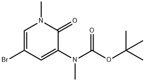 tert-butyl 5-bromo-1-methyl-2-oxo-1,2-dihydropyridin-3-yl(methyl)carbamate 结构式