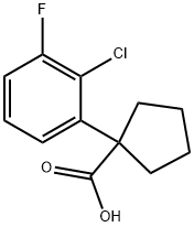 1-(2-chloro-3-fluorophenyl)cyclopentane-1-carboxylic acid Structure