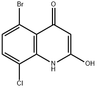 5-溴-8-氯-2-羟基喹啉-4(1H) - 酮 结构式