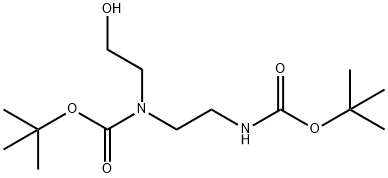 tert-Butyl (2-((tert-butoxycarbonyl)amino)ethyl)(2-hydroxyethyl)carbamate Struktur