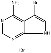 5-溴-7H-吡咯并[2,3-D]嘧啶-4-胺氢溴酸盐, 2044706-06-9, 结构式