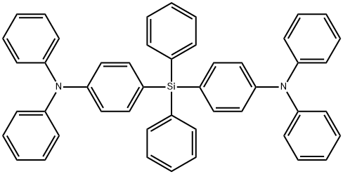 4,4'-(二苯基硅烷二基)双(N,N-二苯基苯胺) 结构式