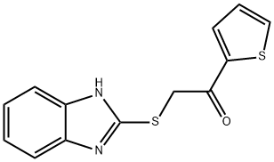 2-((1H-benzo[d]imidazol-2-yl)thio)-1-(thiophen-2-yl)ethan-1-one Structure