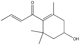 2-Buten-1-one, 1-(4-hydroxy-2,6,6-trimethyl-1-cyclohexen-1-yl)-, (2E)- Structure