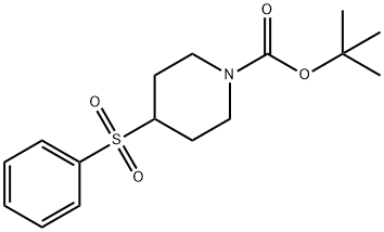 1-Piperidinecarboxylic acid, 4-(phenylsulfonyl)-, 1,1-dimethylethyl ester Structure