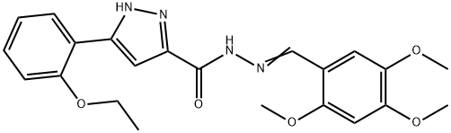 (E)-3-(2-ethoxyphenyl)-N-(2,4,5-trimethoxybenzylidene)-1H-pyrazole-5-carbohydrazide Structure