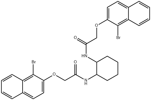 N,N'-1,2-cyclohexanediylbis{2-[(1-bromo-2-naphthyl)oxy]acetamide} Structure