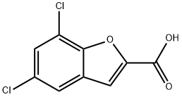 5,7-二氯苯并呋喃-2-羧酸, 50635-20-6, 结构式