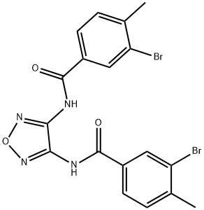 N,N'-1,2,5-oxadiazole-3,4-diylbis(3-bromo-4-methylbenzamide) Structure