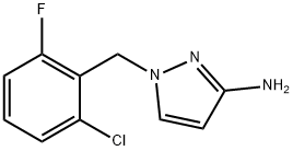 1-[(2-Chloro-6-fluoro-phenyl)methyl]pyrazol-3-amine Structure