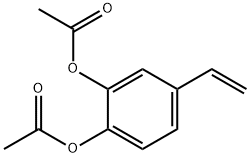 3,4-ジアセトキシスチレン 化学構造式