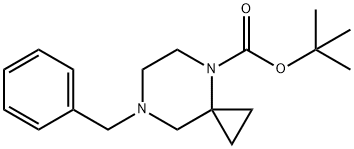 tert-butyl 7-benzyl-4,7-diazaspiro[2.5]octane-4-carboxylate Struktur