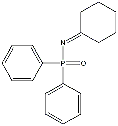 ジフェニル[(シクロヘキシリデン)アミノ]ホスフィンオキシド 化学構造式