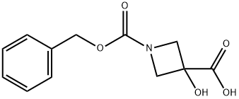 1 - [(苄氧基)羰基] -3-羟基氮杂环丁烷-3-羧酸, 70767-64-5, 结构式