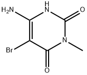 2,4(1H,3H)-Pyrimidinedione,6-amino-5-bromo-3-methyl-, 7150-03-0, 结构式