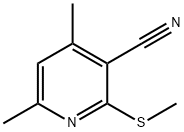 4,6-二甲基-2-(甲基硫烷基)吡啶-3-甲腈 结构式
