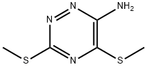3,5-ビス(メチルチオ)-1,2,4-トリアジン-6-アミン 化学構造式