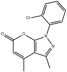 1-(2-Chloro-phenyl)-3,4-dimethyl-1H-pyrano[2,3-c]pyrazol-6-one Structure