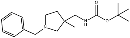 tert-butyl N-[(1-benzyl-3-methylpyrrolidin-3-yl)methyl]carbamate, 872716-54-6, 结构式