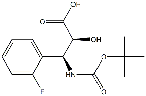 (2S,3S)-3-((叔丁氧基羰基)氨基)-3-(2-氟苯基)-2-羟基丙酸, 959583-93-8, 结构式