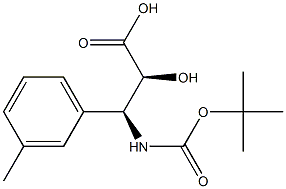 (2S,3S)-3-((叔丁氧基羰基)氨基)-2-羟基-3-(间甲苯基)丙酸 结构式