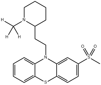 2-methylsulfonyl-10-[2-[1-(trideuteriomethyl)piperidin-2-yl]ethyl]phenothiazine, 1329652-09-6, 结构式