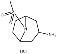 8-甲磺酰基-8-氮杂双环[3.2.1]辛基-3-胺盐酸盐 结构式