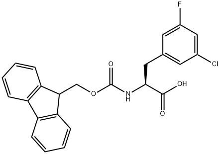N-Fmoc-5-chloro-3-fluoro-L-phenylalanine Structure