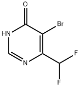 5-bromo-6-(difluoromethyl)pyrimidin-4-ol Structure