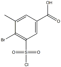 4-Bromo-3-methyl-5-(chlorosulfonyl)benzoic acid Structure
