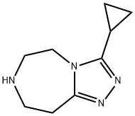 5H-1,2,4-TRIAZOLO[4,3-D][1,4]DIAZEPINE, 3-CYCLOPROPYL-6,7,8,9-TETRAHYDRO-, 1083401-12-0, 结构式