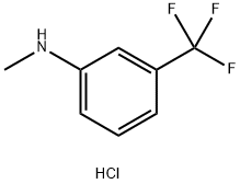 N-甲基-3-(三氟甲基)苯胺盐酸盐 结构式