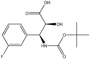 (2S,3S)-3-((叔丁氧基羰基)氨基)-3-(3-氟苯基)-2-羟基丙酸 结构式