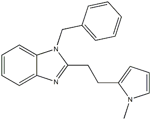 1-Benzyl-2-(2-(1-methyl-1H-pyrrol-2-yl)ethyl)-1H-benzo[d]imidazole 结构式