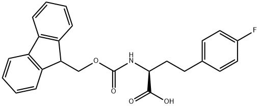 (S)-2-((((9H-芴-9-基)甲氧基)羰基)氨基)-4-(4-氟苯基)丁酸 结构式