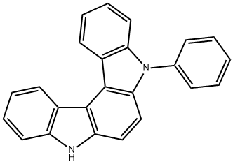 5-苯基-5,8-二氢吲哚并[2,3-C]咔唑, 1637752-63-6, 结构式