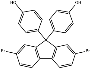 4,4'-(2,7-二溴9H-芴-9,9-二基)二酚 结构式